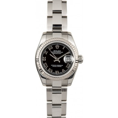 Cheap Copy Rolex Lady-Datejust 179174 Black JW0540