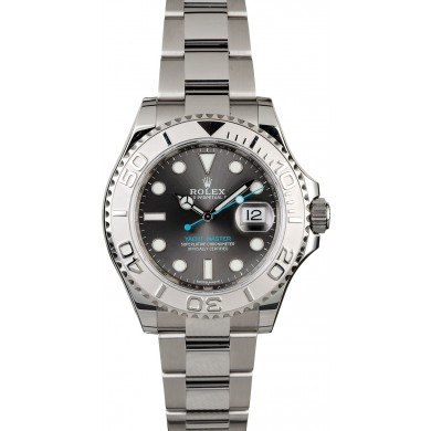 Copy Rolex Yacht-Master 116622 Dark Rhodium Luminous Dial JW2565