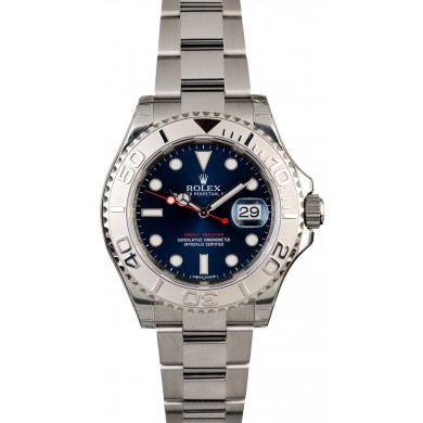 Factory Stickered Rolex Yacht-Master 116622 Blue Dial JW0216