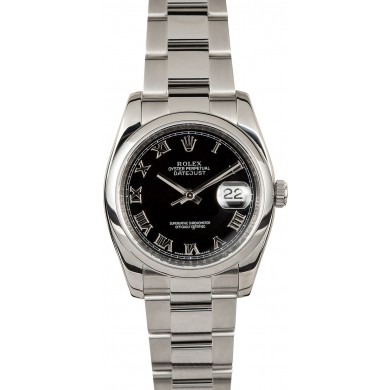 Men's Rolex Datejust 116200BKRO Roman Dial JW0684