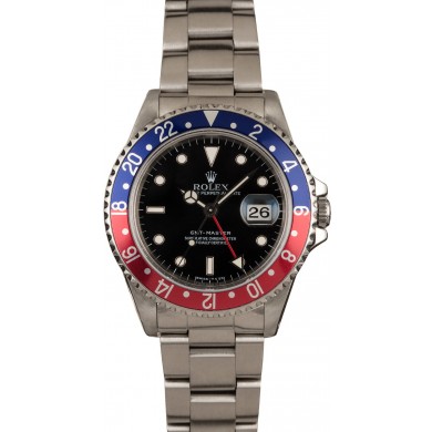 Replica Cheap Rolex Steel GMT-Master 16700 'Pepsi' Bezel Insert JW2395