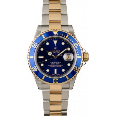 Replica Rolex Submariner 16613T Blue Dial Two Tone JW2456