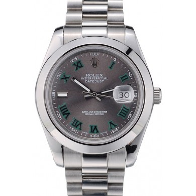 Rolex DateJust Grey Dial Stainless Steel Strap 41982