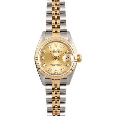 Rolex Ladies Datejust 69173 Champagne Diamond JW0473