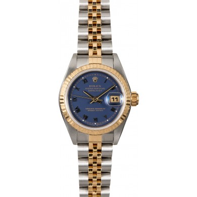 Rolex Ladies Datejust 79173 Blue Roman Dial JW0483