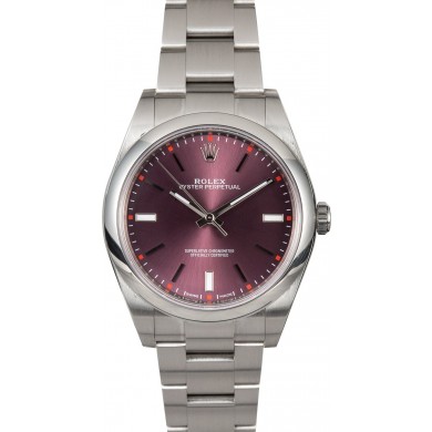 Rolex Oyster Perpetual 39MM Ref 114300 Red Grape JW2254