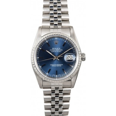 Rolex Oyster Perpetual Datejust 16220 Blue Index JW2267