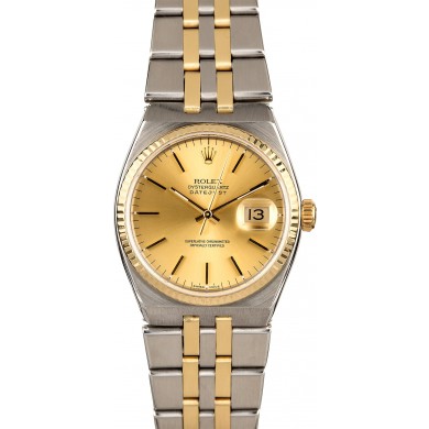 Rolex OysterQuartz Datejust 17013 Two Tone Integral Band JW2285