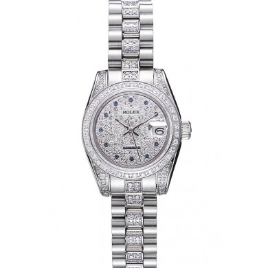 Swiss Rolex DateJust Diamond Dial Stainless Steel 622021