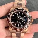 Replica Rolex GMT-Master II 126715CHNR GM Factory 904L Stainless Steel Rose Gold Black Dial Swiss 3186