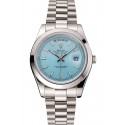 Copy Swiss Rolex Day Date 40 Platinum Ice Blue Dial Stainless Steel Case And Bracelet