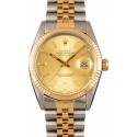 Datejust Rolex Champagne 16013 Two-Tone JW0199