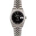 Imitation Fashion Rolex Datejust 16220 Black Dial Steel Jubilee JW1871