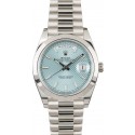 Luxury Rolex Platinum President 228206 Ice Blue Dial JW2290