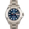 Mens Blue Platinum Rolex Yachtmaster JW0671