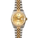 Midsize Rolex Datejust 68273 Diamond Dial TT JW0391