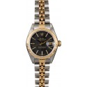 Replica Rolex Ladies Datejust 79173 Black Tapestry Dial JW0481