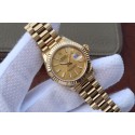 Rolex DateJust 31mm Fluted Bezel Gold Dial Bracelet Rolex WJ00056