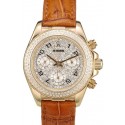 Rolex Daytona Lady Gold Case Crystal Studded Bezel Crystal Studded Dial 98237
