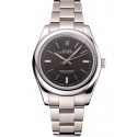 Rolex Oyster Perpetual Dark Rhodium Dial Stainless Steel Case And Bracelet