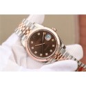 Top Replica Rolex DateJust 41mm 126331 Wrapped Brown Dial Diamonds Markers Bracelet WJ00118