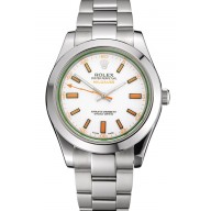 Imitation Best Swiss Rolex Milgauss White Dial Orange Markings Stainless Steel Case And Bracelet