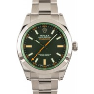 Knockoff High Quality Rolex Milgauss Green Crystal 116400V JW2215