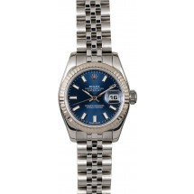 AAA Lady Rolex Datejust 179174 Blue Dial JW0368