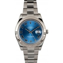 Knockoff Rolex Datejust II 116334 Blue Roman Dial JW1933