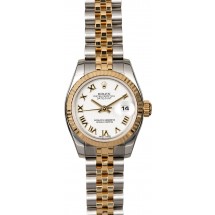 Ladies Rolex Datejust 179173 White Roman Dial JW0303