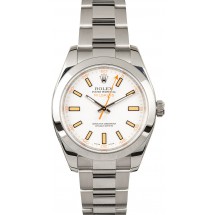 Luxury Steel Rolex Milgauss 116400 White Dial JW2605