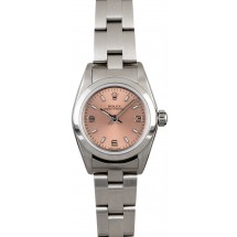 Replica Rolex Lady Oyster Perpetual 76080 Salmon Dial JW0576