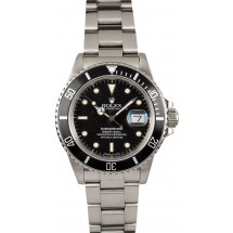 Rolex Black Submariner 16800 Stainless Steel JW1657