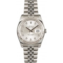 Rolex Datejust 116234 Silver Dial Diamond Index JW1775