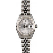 Rolex Ladies Datejust 79174 Rhodium Diamond Dial JW0486