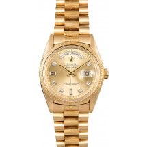 Rolex President Bark Finish 1807 Diamond Dial JW2321