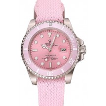 Rolex Submariner Pink Dial Pink Bezel Pink Fabric Bracelet 1453866