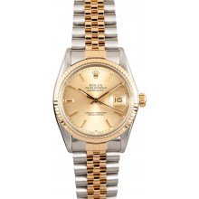 AAA Datejust Rolex Stainless/Gold 16013 Men's JW0203