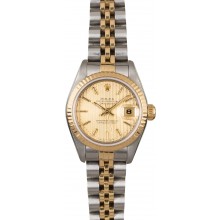 Best 1:1 Lady Rolex Datejust 69173 Champagne Tapestry Dial JW0371