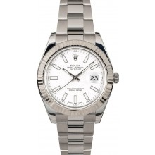 Cheap Rolex Datejust 116334 White Luminescent Dial JW1804