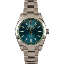 Copy Rolex Milgauss 116400GV Green Sapphire Crystal Blue Dial JW2212