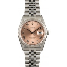 Fake 1:1 Rolex Datejust 16234 Salmon Roman Dial JW1895