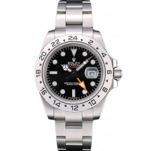 Rolex Swiss Explorer Stainless Steel Bezel Black Dial Tachymeter