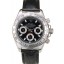 1:1 Rolex Daytona Lady Stainless Steel Case Black Dial Black Leather Strap Tachymeter