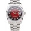 Replica Fashion Rolex Day-Date Polished Stainless Steel Two Tone Red Dial