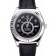 Replica Rolex Sky Dweller Black Dial Stainless Steel Case Black Leather Strap