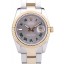 Rolex Datejust Grey Dial Ribbed Bezel 7460