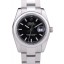 Rolex Datejust Polished Silver Bezel Black Dial 7467