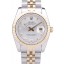 Rolex Datejust Silver Dial Diamonds Ribbed Bezel 7454