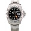 Rolex Explorer Stainless Steel Bezel Black Dial Tachymeter